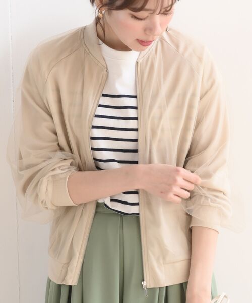 rps（アールピーエス）の「チュールギャザーブルゾン（ブルゾン・レディース・ブラック/グレー/グレイッシュベージュ・フリー）」の3枚目の写真