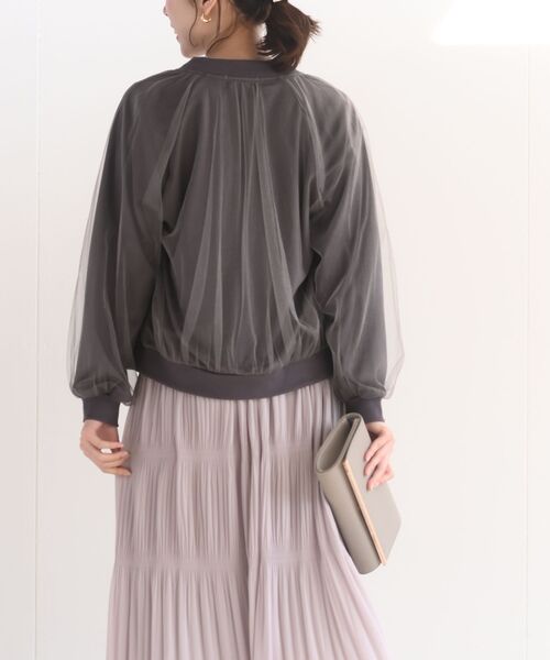 rps（アールピーエス）の「チュールギャザーブルゾン（ブルゾン・レディース・ブラック/グレー/グレイッシュベージュ・フリー）」の17枚目の写真