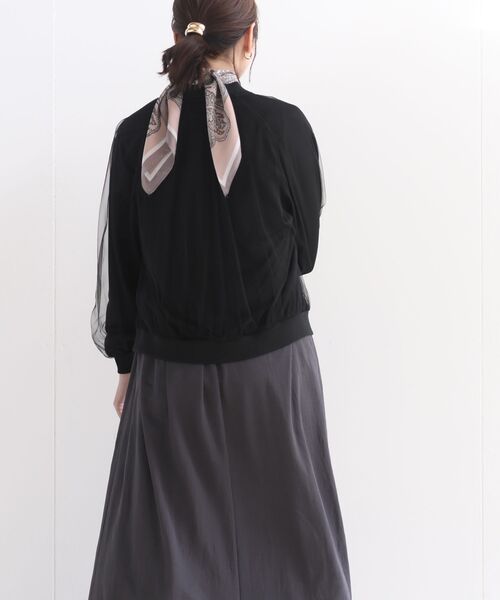 rps（アールピーエス）の「チュールギャザーブルゾン（ブルゾン・レディース・ブラック/グレー/グレイッシュベージュ・フリー）」の18枚目の写真