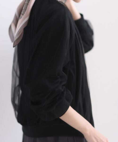 rps（アールピーエス）の「チュールギャザーブルゾン（ブルゾン・レディース・ブラック/グレー/グレイッシュベージュ・フリー）」の12枚目の写真