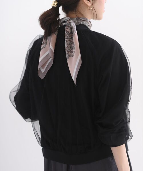 rps（アールピーエス）の「チュールギャザーブルゾン（ブルゾン・レディース・ブラック/グレー/グレイッシュベージュ・フリー）」の15枚目の写真