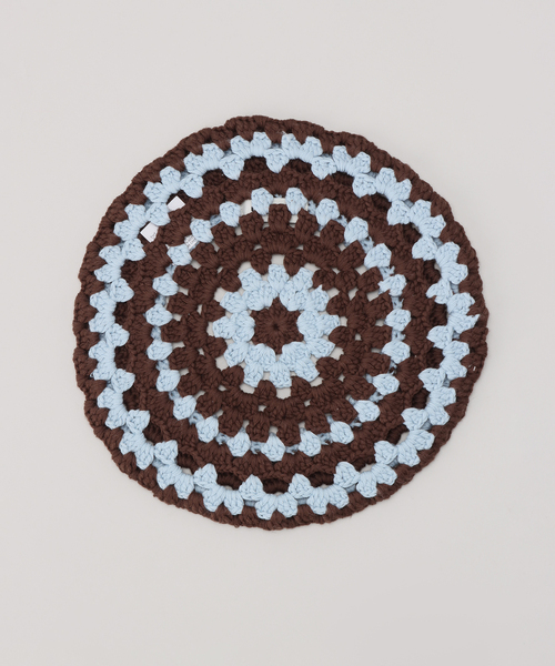 Casselini（キャセリーニ）の「【Casselini/キャセリーニ】クロシェベレーボウ（ハンチング/ベレー帽・レディース・ベージュ/ブルー・FREE）」の17枚目の写真