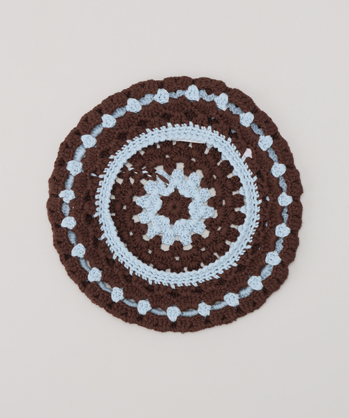 Casselini（キャセリーニ）の「【Casselini/キャセリーニ】クロシェベレーボウ（ハンチング/ベレー帽・レディース・ベージュ/ブルー・FREE）」の16枚目の写真