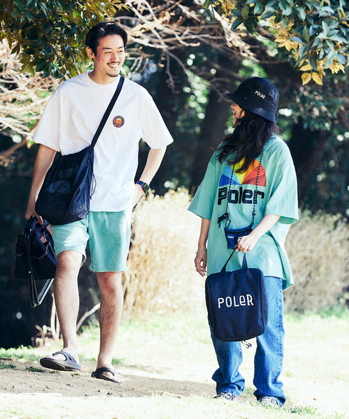 POLeR（ポーラー）の「【POLeR / ポーラー】別注ロゴTEE（Tシャツ/カットソー・メンズ・ホワイト/ブラック/ダークグリーン/ベージュ/カーキ/ピンク・SMALL/MEDIUM/LARGE/X-LARGE）」の15枚目の写真