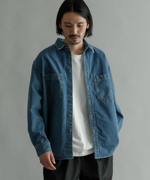 URBAN RESEARCH（アーバンリサーチ）の「JELT DENIMワークシャツ #CORKY（シャツ/ブラウス・メンズ・ライトインディゴブルー・MEDIUM/LARGE）」の2枚目の写真