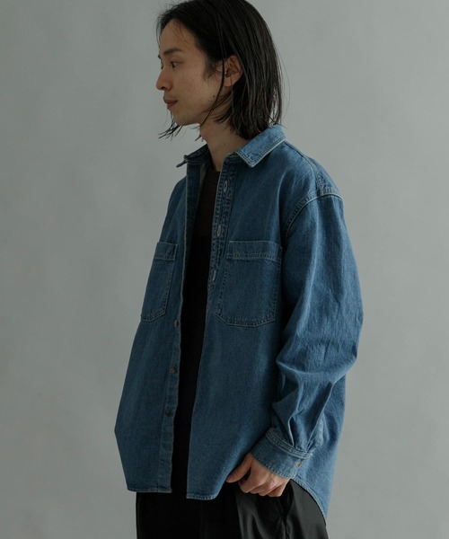 URBAN RESEARCH（アーバンリサーチ）の「JELT DENIMワークシャツ #CORKY（シャツ/ブラウス・メンズ・ライトインディゴブルー・MEDIUM/LARGE）」の5枚目の写真