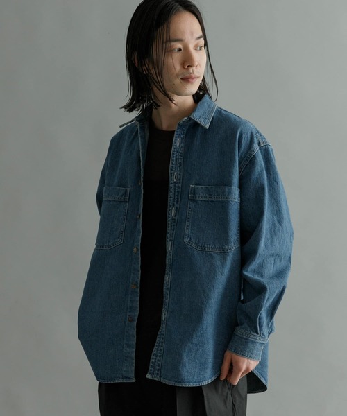 URBAN RESEARCH（アーバンリサーチ）の「JELT DENIMワークシャツ #CORKY（シャツ/ブラウス・メンズ・ライトインディゴブルー・MEDIUM/LARGE）」の6枚目の写真