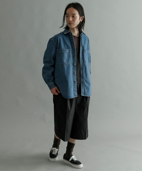 URBAN RESEARCH（アーバンリサーチ）の「JELT DENIMワークシャツ #CORKY（シャツ/ブラウス・メンズ・ライトインディゴブルー・MEDIUM/LARGE）」の9枚目の写真