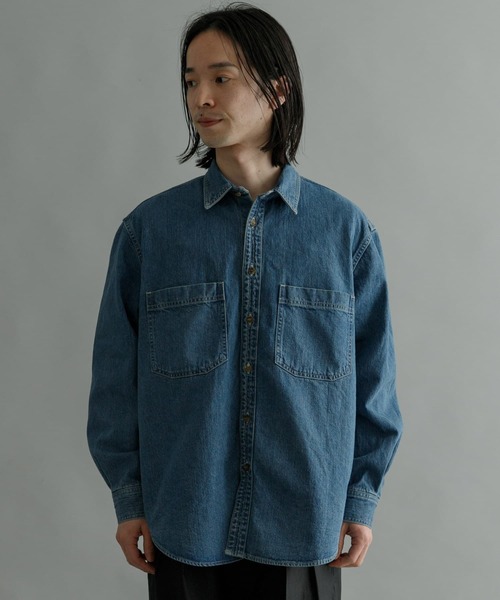 URBAN RESEARCH（アーバンリサーチ）の「JELT DENIMワークシャツ #CORKY（シャツ/ブラウス・メンズ・ライトインディゴブルー・MEDIUM/LARGE）」の11枚目の写真