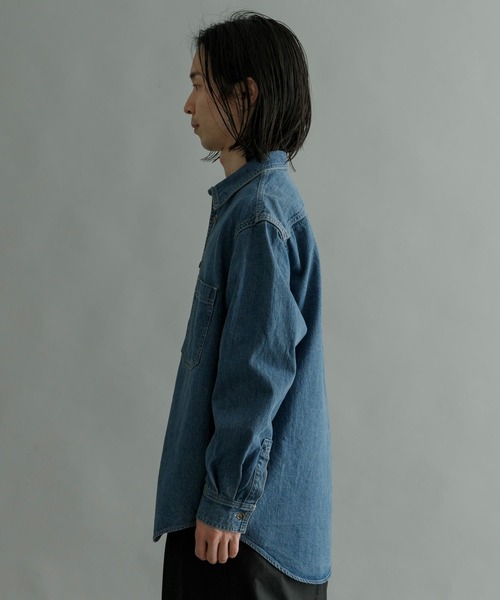 URBAN RESEARCH（アーバンリサーチ）の「JELT DENIMワークシャツ #CORKY（シャツ/ブラウス・メンズ・ライトインディゴブルー・MEDIUM/LARGE）」の12枚目の写真