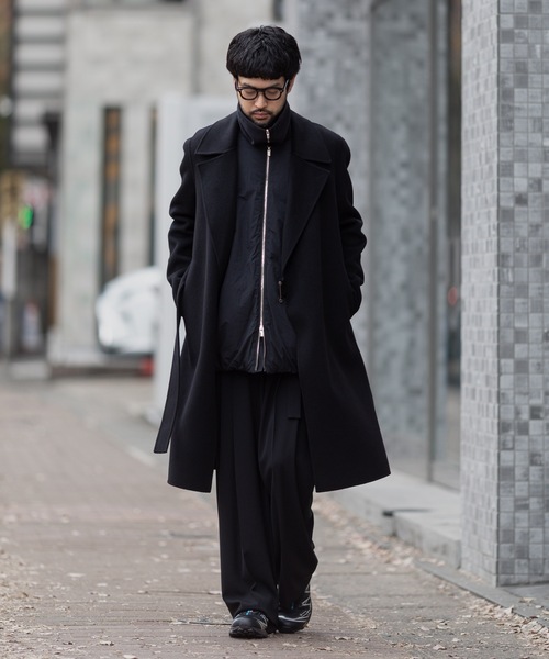 ウール/カシミヤ ダブルフェイス ビーバー ベルテッド ダブル ブレステッド コート/ W/CA DOUBLE FACE BEAVER BELTED DOUBLE BREASTED COAT（トレンチコート）｜ATTACHMENT（アタッチメント）