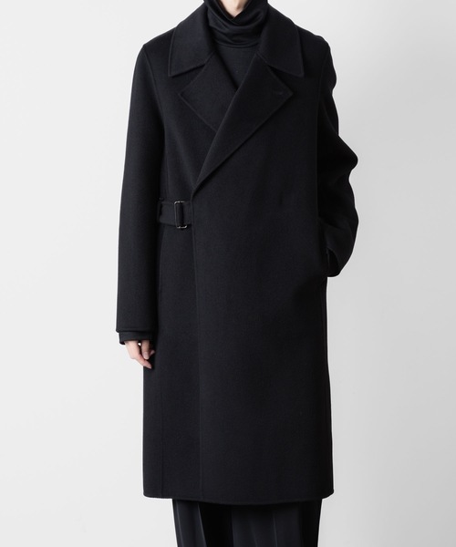 ウール/カシミヤ ダブルフェイス ビーバー ベルテッド ダブル ブレステッド コート/ W/CA DOUBLE FACE BEAVER BELTED DOUBLE BREASTED COAT（トレンチコート）｜ATTACHMENT（アタッチメント）