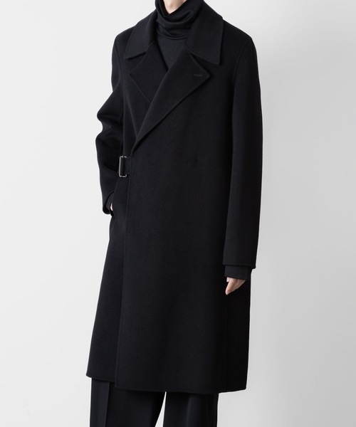 ウール/カシミヤ ダブルフェイス ビーバー ベルテッド ダブル ブレステッド コート/ W/CA DOUBLE FACE BEAVER BELTED DOUBLE BREASTED COAT（トレンチコート）｜ATTACHMENT（アタッチメント）