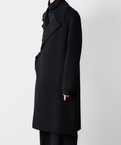 ウール/カシミヤ ダブルフェイス ビーバー ベルテッド ダブル ブレステッド コート/ W/CA DOUBLE FACE BEAVER BELTED DOUBLE BREASTED COAT（トレンチコート）｜ATTACHMENT（アタッチメント）