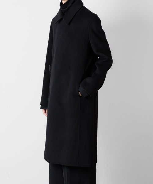 ウール/カシミヤ ダブルフェイス ビーバー ベルテッド ダブル ブレステッド コート/ W/CA DOUBLE FACE BEAVER BELTED DOUBLE BREASTED COAT（トレンチコート）｜ATTACHMENT（アタッチメント）