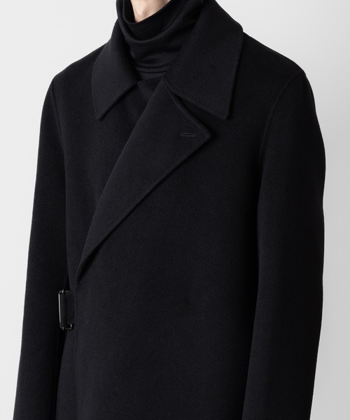 ウール/カシミヤ ダブルフェイス ビーバー ベルテッド ダブル ブレステッド コート/ W/CA DOUBLE FACE BEAVER BELTED DOUBLE BREASTED COAT（トレンチコート）｜ATTACHMENT（アタッチメント）