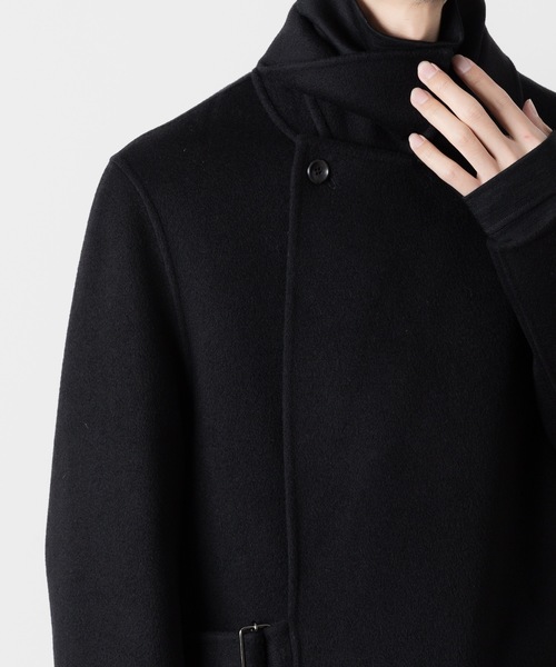 ウール/カシミヤ ダブルフェイス ビーバー ベルテッド ダブル ブレステッド コート/ W/CA DOUBLE FACE BEAVER BELTED DOUBLE BREASTED COAT（トレンチコート）｜ATTACHMENT（アタッチメント）