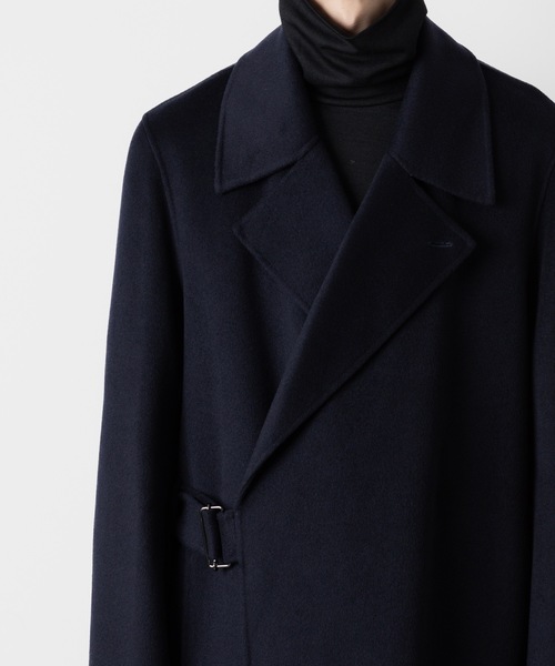 ウール/カシミヤ ダブルフェイス ビーバー ベルテッド ダブル ブレステッド コート/ W/CA DOUBLE FACE BEAVER BELTED DOUBLE BREASTED COAT（トレンチコート）｜ATTACHMENT（アタッチメント）