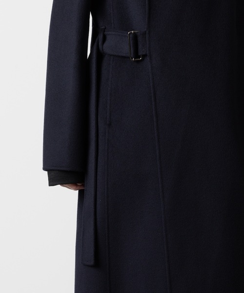 ウール/カシミヤ ダブルフェイス ビーバー ベルテッド ダブル ブレステッド コート/ W/CA DOUBLE FACE BEAVER BELTED DOUBLE BREASTED COAT（トレンチコート）｜ATTACHMENT（アタッチメント）