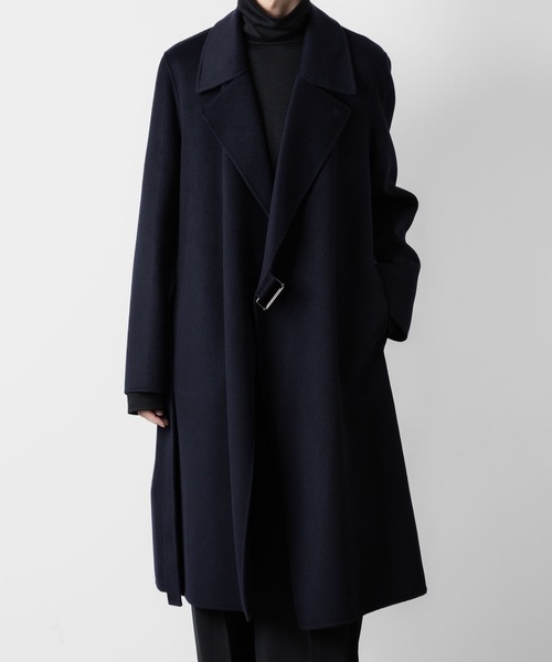 ウール/カシミヤ ダブルフェイス ビーバー ベルテッド ダブル ブレステッド コート/ W/CA DOUBLE FACE BEAVER BELTED DOUBLE BREASTED COAT（トレンチコート）｜ATTACHMENT（アタッチメント）