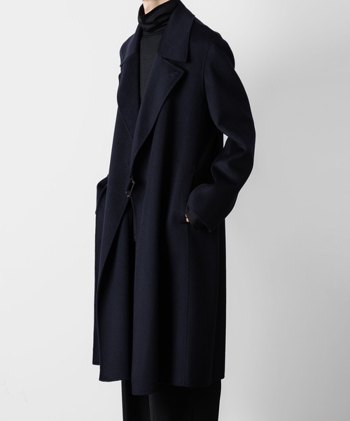 ウール/カシミヤ ダブルフェイス ビーバー ベルテッド ダブル ブレステッド コート/ W/CA DOUBLE FACE BEAVER BELTED DOUBLE BREASTED COAT（トレンチコート）｜ATTACHMENT（アタッチメント）