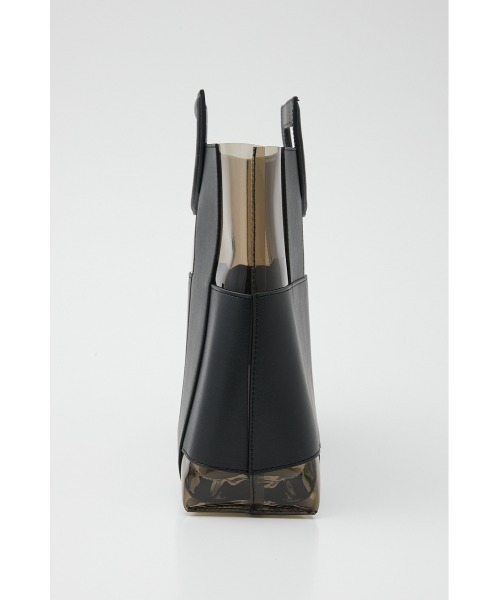 rienda(リエンダ)の「フェイクレザーコンビクリアバッグ(ハンドバッグ・レディース・ブラック/ベージュ・FREE)」の4枚目の写真