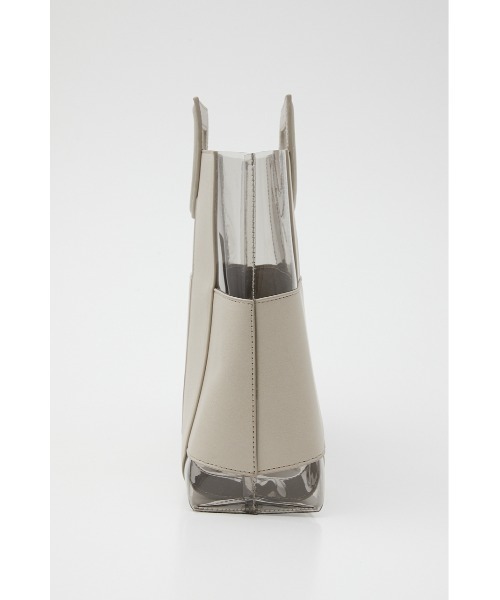 rienda(リエンダ)の「フェイクレザーコンビクリアバッグ(ハンドバッグ・レディース・ブラック/ベージュ・FREE)」の12枚目の写真