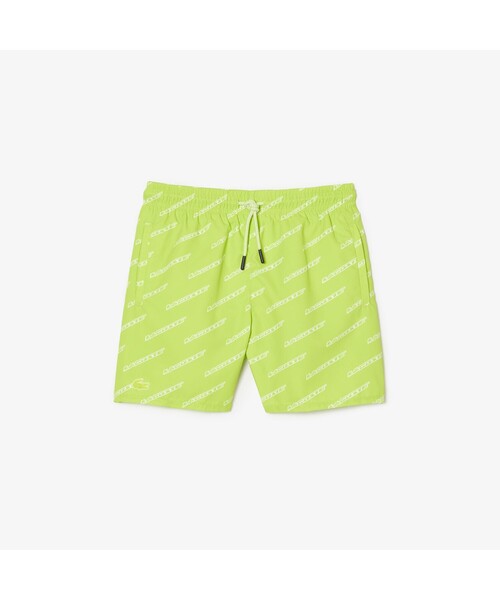 【セール】BOYS グラフィカルブランドネームロゴ総柄スイムトランクス（水着）｜LACOSTE（ラコステ）