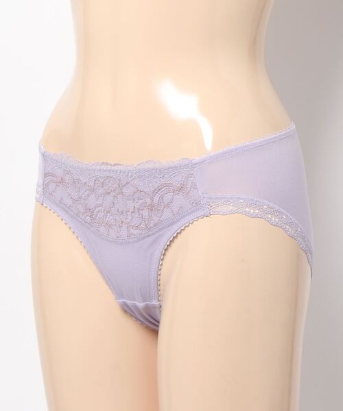 AMOSTYLE BY Triumph（アモスタイルバイトリンプ）の「レギュラーショーツ シャイニング バタフライ AMST966 Hikini JX（ショーツ・レディース・パープル/ブラック/テラコッタ・L/M）」の13枚目の写真