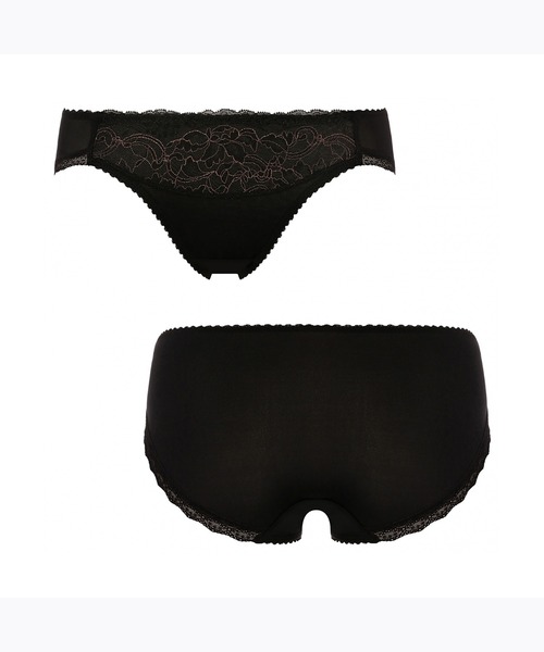 AMOSTYLE BY Triumph（アモスタイルバイトリンプ）の「レギュラーショーツ シャイニング バタフライ AMST966 Hikini JX（ショーツ・レディース・パープル/ブラック/テラコッタ・L/M）」の8枚目の写真