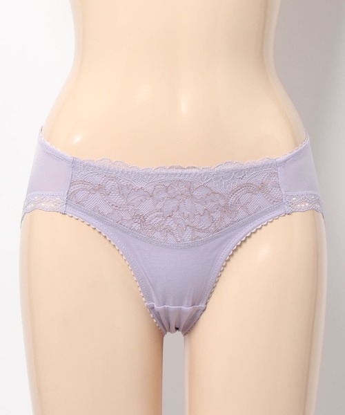 AMOSTYLE BY Triumph（アモスタイルバイトリンプ）の「レギュラーショーツ シャイニング バタフライ AMST966 Hikini JX（ショーツ・レディース・パープル/ブラック/テラコッタ・L/M）」の19枚目の写真