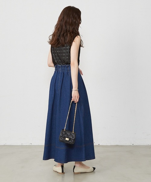 Shelly island（シェリーアイランド）の「シアーニットタンクトップ（ニット/セーター・レディース・ブラック/ホワイト・FREE）」の18枚目の写真