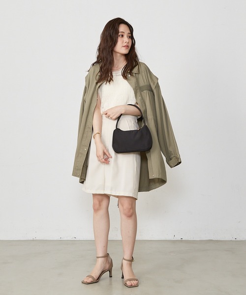 Shelly island（シェリーアイランド）の「シアーニットタンクトップ（ニット/セーター・レディース・ブラック/ホワイト・FREE）」の16枚目の写真