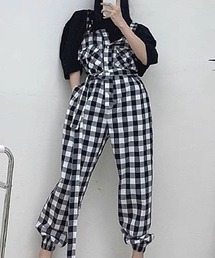 Bibiy ギンガムチェックオールインワン 1811263_info_A60910DC-D383-