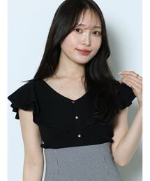 MERCURYDUO | 2WAYラッフルノースリニット(ニット/セーター)