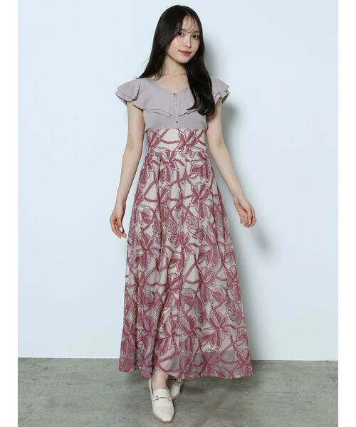 MERCURYDUO（マーキュリーデュオ）の「2WAYラッフルノースリニット（ニット/セーター・レディース・オフホワイト/ブラック/チャコールグレー/レッド/ベビーピンク・FREE）」の22枚目の写真