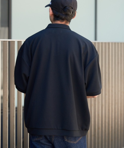 CIAOPANIC TYPY（チャオパニックティピー）の「ドライタッチカットツイルBIGポロ（ポロシャツ・メンズ・ブラック/ベージュ系その他・MEDIUM/LARGE）」の6枚目の写真