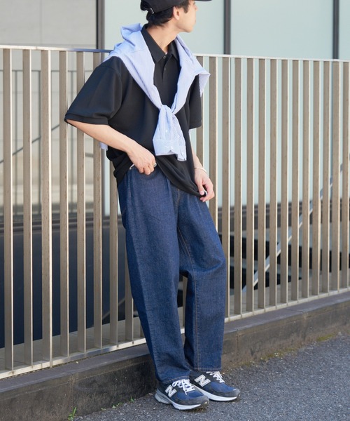 CIAOPANIC TYPY（チャオパニックティピー）の「ドライタッチカットツイルBIGポロ（ポロシャツ・メンズ・ブラック/ベージュ系その他・MEDIUM/LARGE）」の10枚目の写真