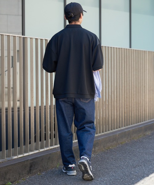 CIAOPANIC TYPY（チャオパニックティピー）の「ドライタッチカットツイルBIGポロ（ポロシャツ・メンズ・ブラック/ベージュ系その他・MEDIUM/LARGE）」の12枚目の写真