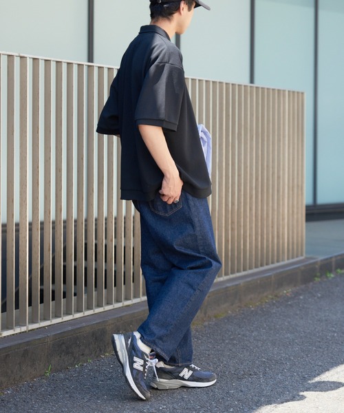 CIAOPANIC TYPY（チャオパニックティピー）の「ドライタッチカットツイルBIGポロ（ポロシャツ・メンズ・ブラック/ベージュ系その他・MEDIUM/LARGE）」の11枚目の写真