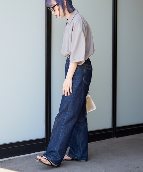 CIAOPANIC TYPY（チャオパニックティピー）の「ドライタッチカットツイルBIGポロ（ポロシャツ・メンズ・ブラック/ベージュ系その他・MEDIUM/LARGE）」の20枚目の写真