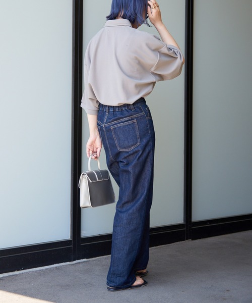 CIAOPANIC TYPY（チャオパニックティピー）の「ドライタッチカットツイルBIGポロ（ポロシャツ・メンズ・ブラック/ベージュ系その他・MEDIUM/LARGE）」の22枚目の写真