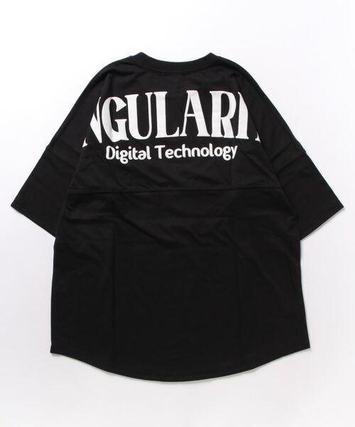 STYLEBLOCK（スタイルブロック）の「BIGロゴプリント入り5分袖ビッグシルエットTシャツ（Tシャツ/カットソー・メンズ・ホワイト/ブラック/グリーン・L/M）」の4枚目の写真