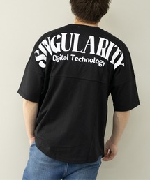 STYLEBLOCK | BIGロゴプリント入り5分袖ビッグシルエットTシャツ(Tシャツ/カットソー)