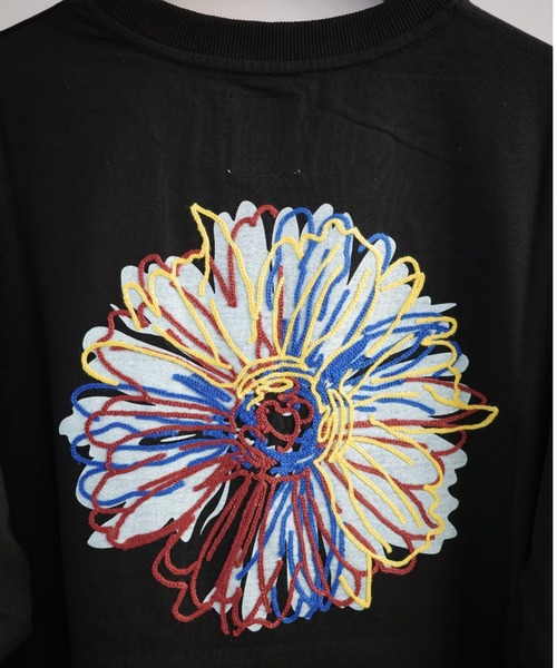 BEAVER(ビーバー)の「B omnivore/ビーオムニボー BIG FLOWER TEE 16/S オープンエンド天竺 Tシャツ(Tシャツ/カットソー・メンズ・ブラック/ホワイト・L/M)」の10枚目の写真