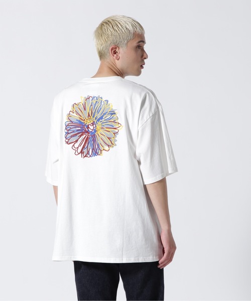 BEAVER(ビーバー)の「B omnivore/ビーオムニボー BIG FLOWER TEE 16/S オープンエンド天竺 Tシャツ(Tシャツ/カットソー・メンズ・ブラック/ホワイト・L/M)」の16枚目の写真