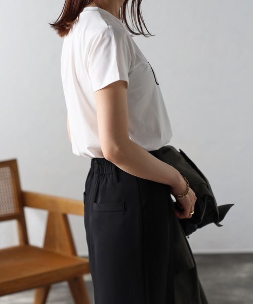 Bonjour Sagan（ボンジュールサガン）の「CHILLロゴTシャツ（Tシャツ/カットソー・レディース・ブラック/オフホワイト・FREE）」の3枚目の写真
