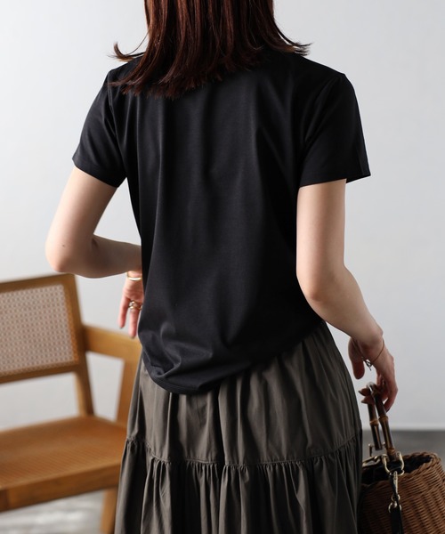 Bonjour Sagan（ボンジュールサガン）の「CHILLロゴTシャツ（Tシャツ/カットソー・レディース・ブラック/オフホワイト・FREE）」の19枚目の写真