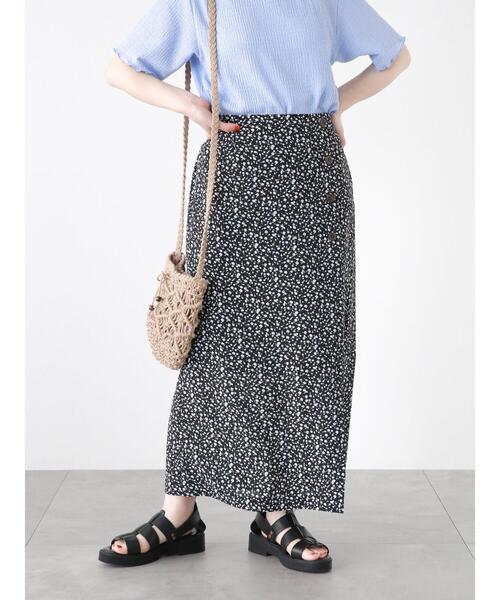 ehka sopo（エヘカソポ）の「花柄ナロースカート（スカート・レディース・グリーン/ブラック/ベージュ・F）」の16枚目の写真