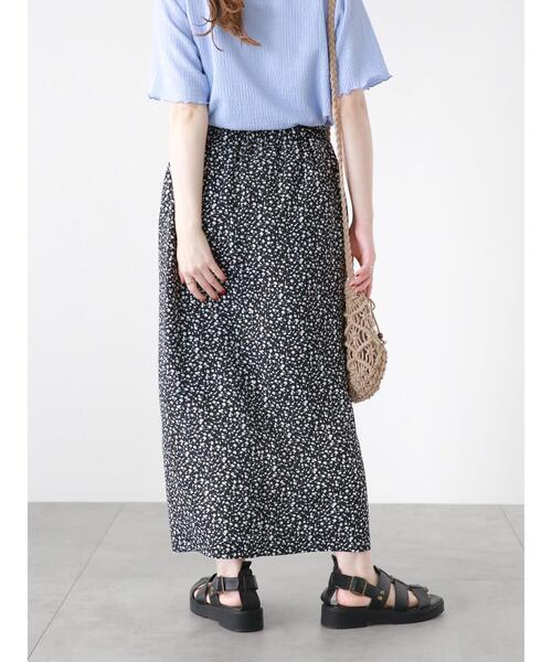 ehka sopo（エヘカソポ）の「花柄ナロースカート（スカート・レディース・グリーン/ブラック/ベージュ・F）」の8枚目の写真